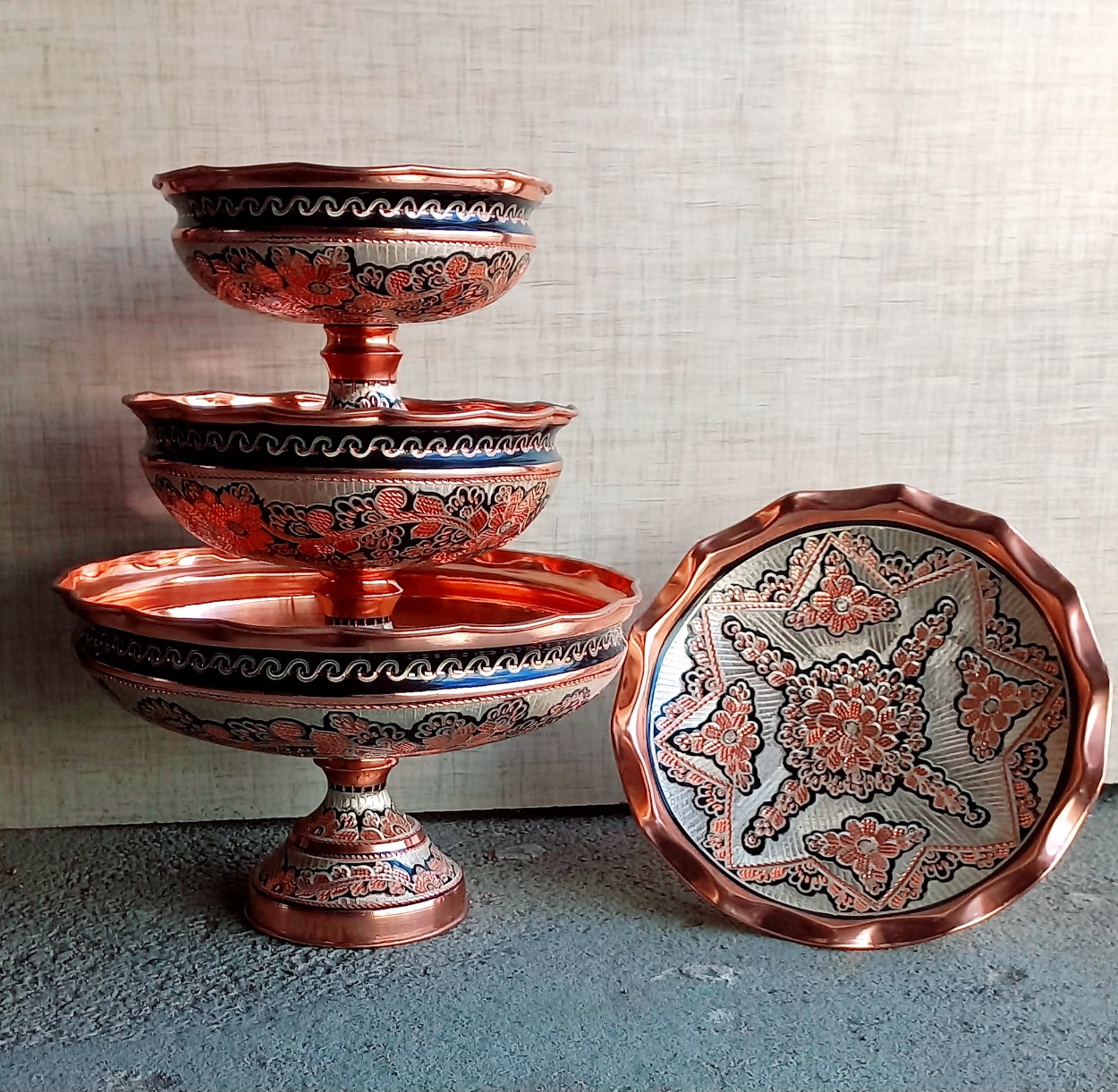 سرویس پذیرایی مسی نقره کوب