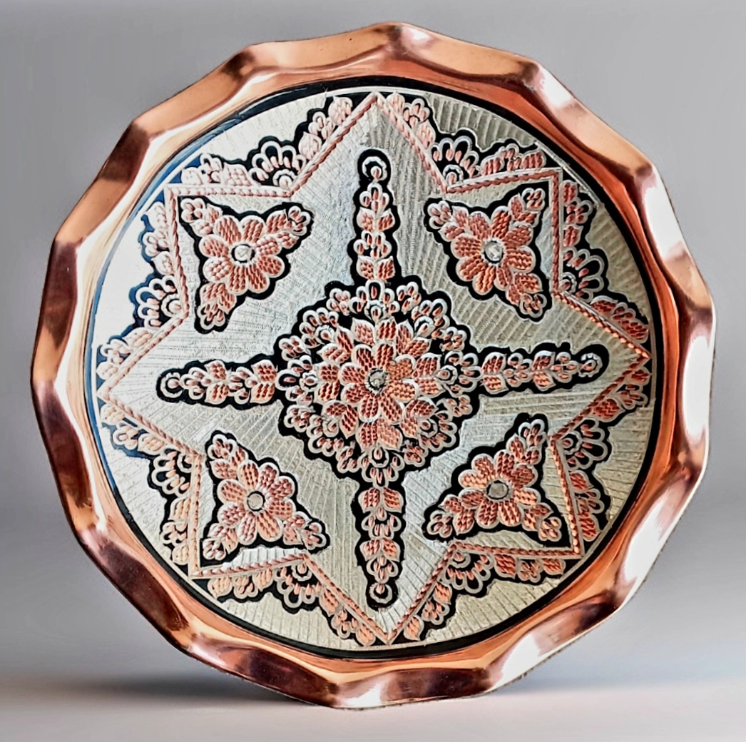 شیرینی خوری مسی نقره کوب